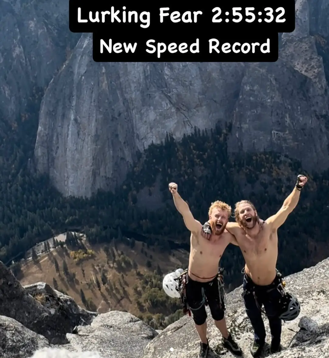 He set a new record for climbing El Capitan (Instagram/@jake.doubleyew)