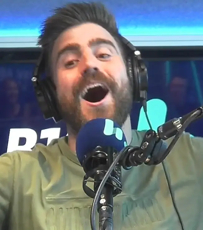 The new grandfather admitted he'd been 'dying all morning' to tell his colleagues. (B105 Brisbane)