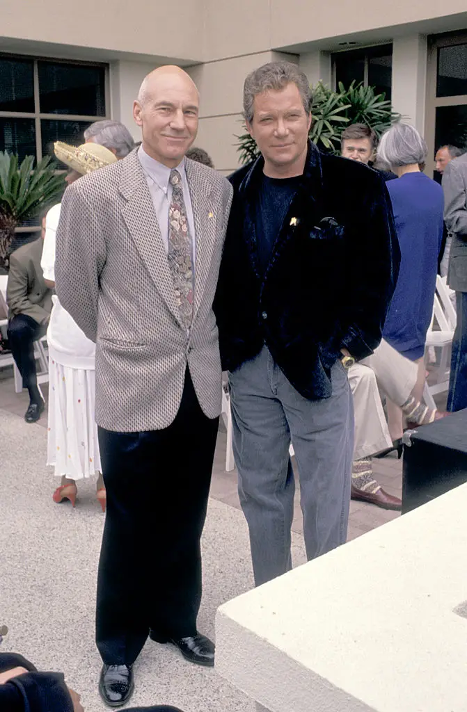 Sir Patrick Stewart and William Shatner in 1991 (Ron Galella/Ron Galella Collection via Getty Images)
