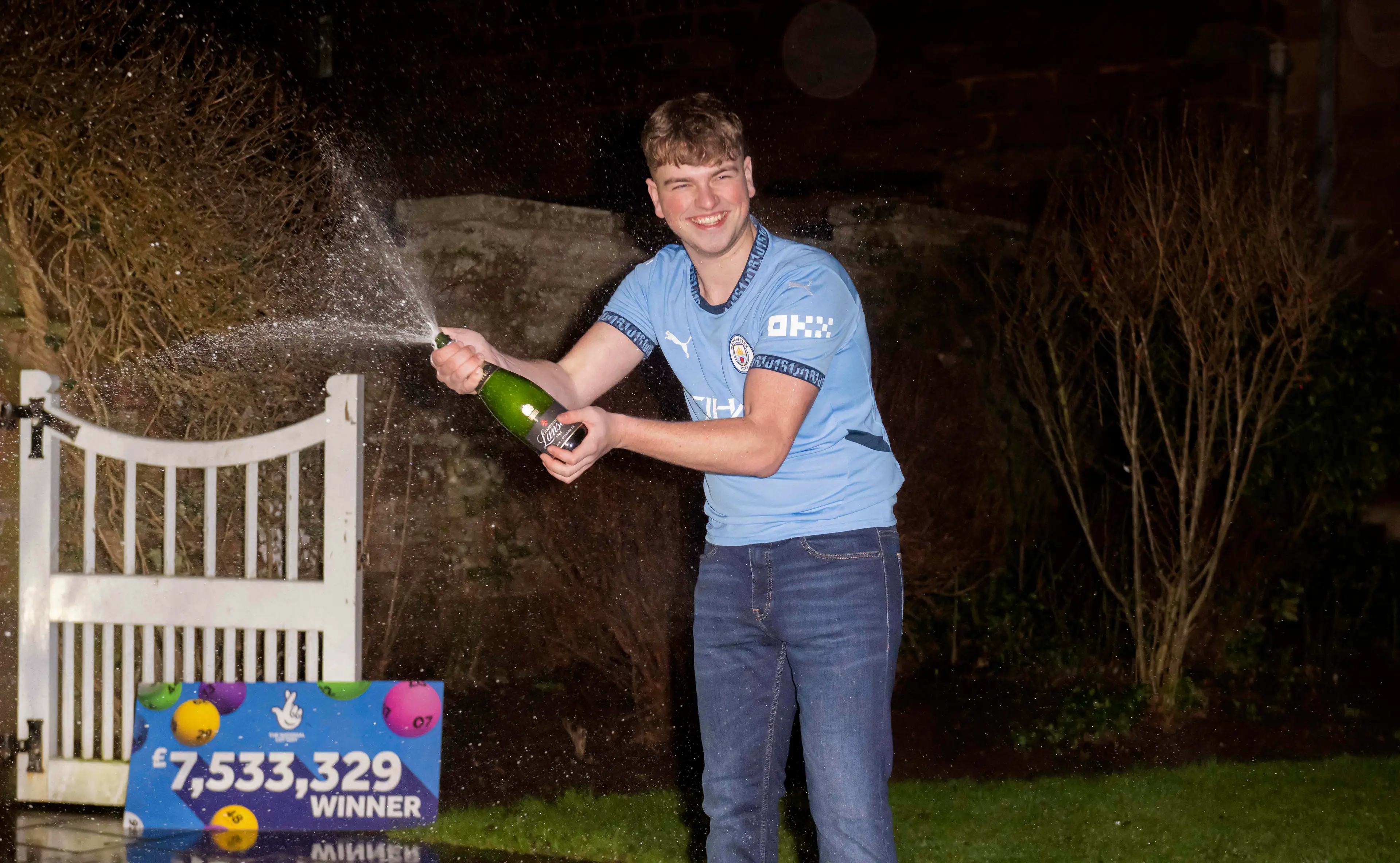 James Clarkson couldn't believe his luck (Anthony Devlin/National Lottery/PA Wire)