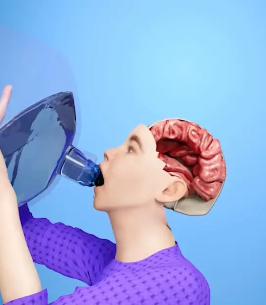 The simulation left a lot of people feeling wary about how much water they drink (YouTube/Zack D Films)