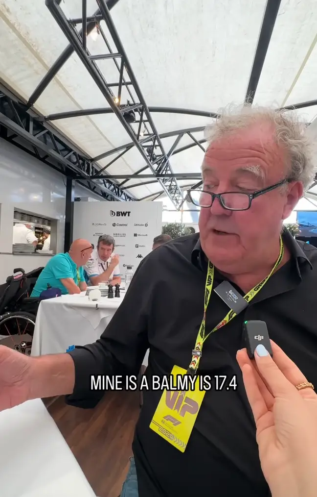 Clarkson predicting the winner (Instagram / @alpinef1team)