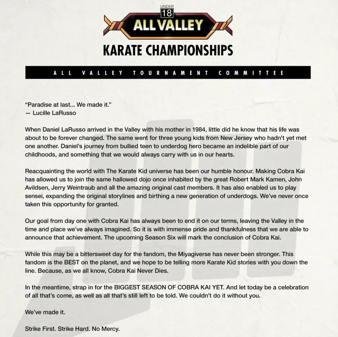 The showrunners promised the last series will be the biggest yet.