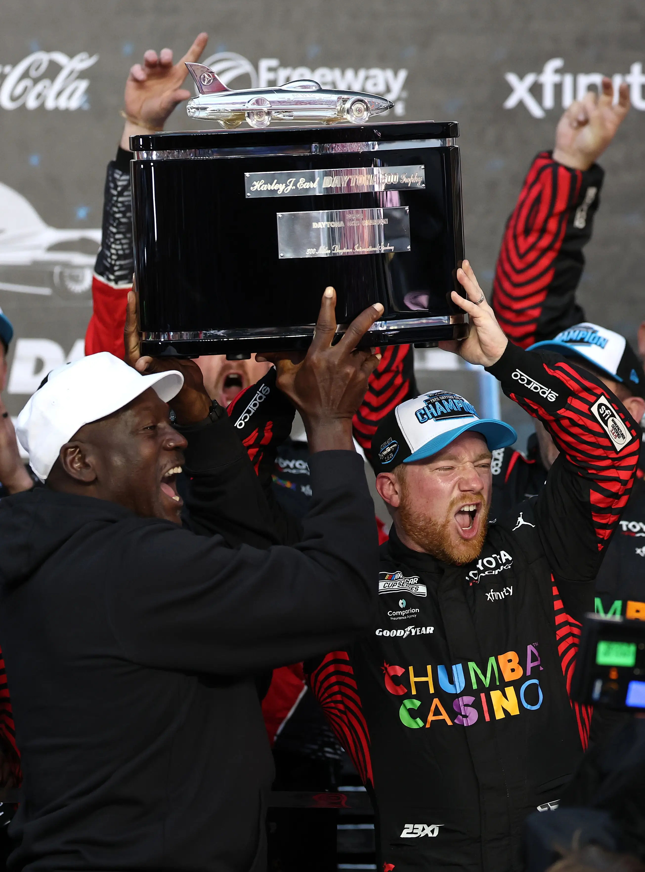 Reddick celebrated 'The Great American Race' victory alongside Jordan (Chris Graythen/Getty Images)