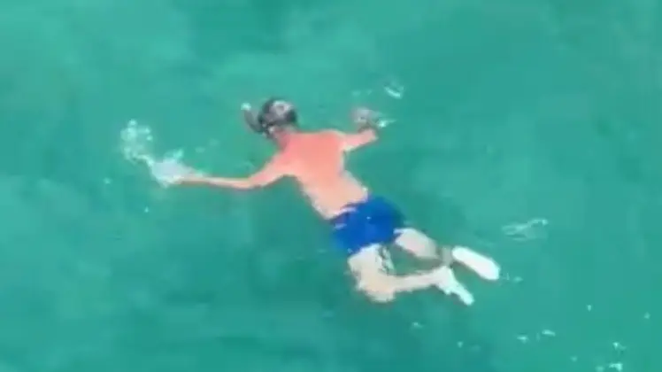 Peter was seen snorkelling before tragedy struck (SWNS)