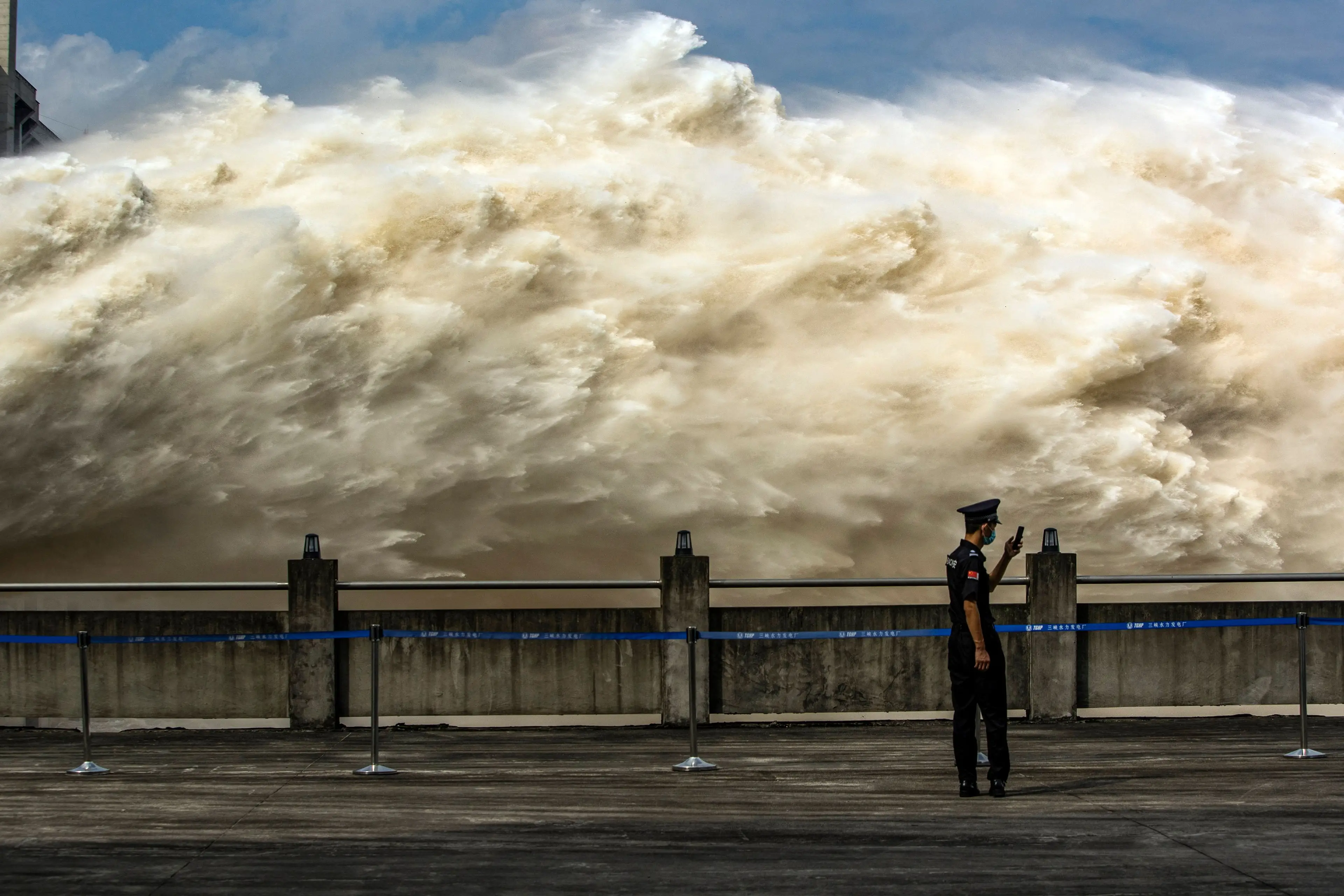 Water being released from the Three Gorges Dam (STR/AFP via Getty Images)