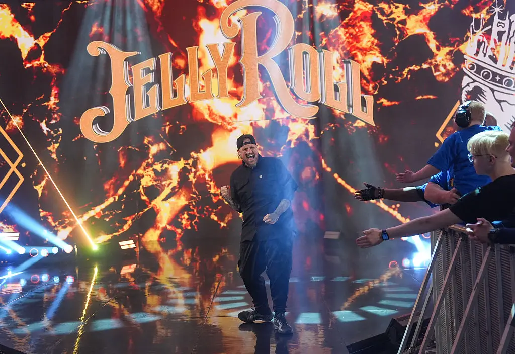 He broke his collarbone before Christmas and it set back his weight loss journey, but he's still targeting shedding another 50 pounds (Craig Melvin/WWE via Getty Images)