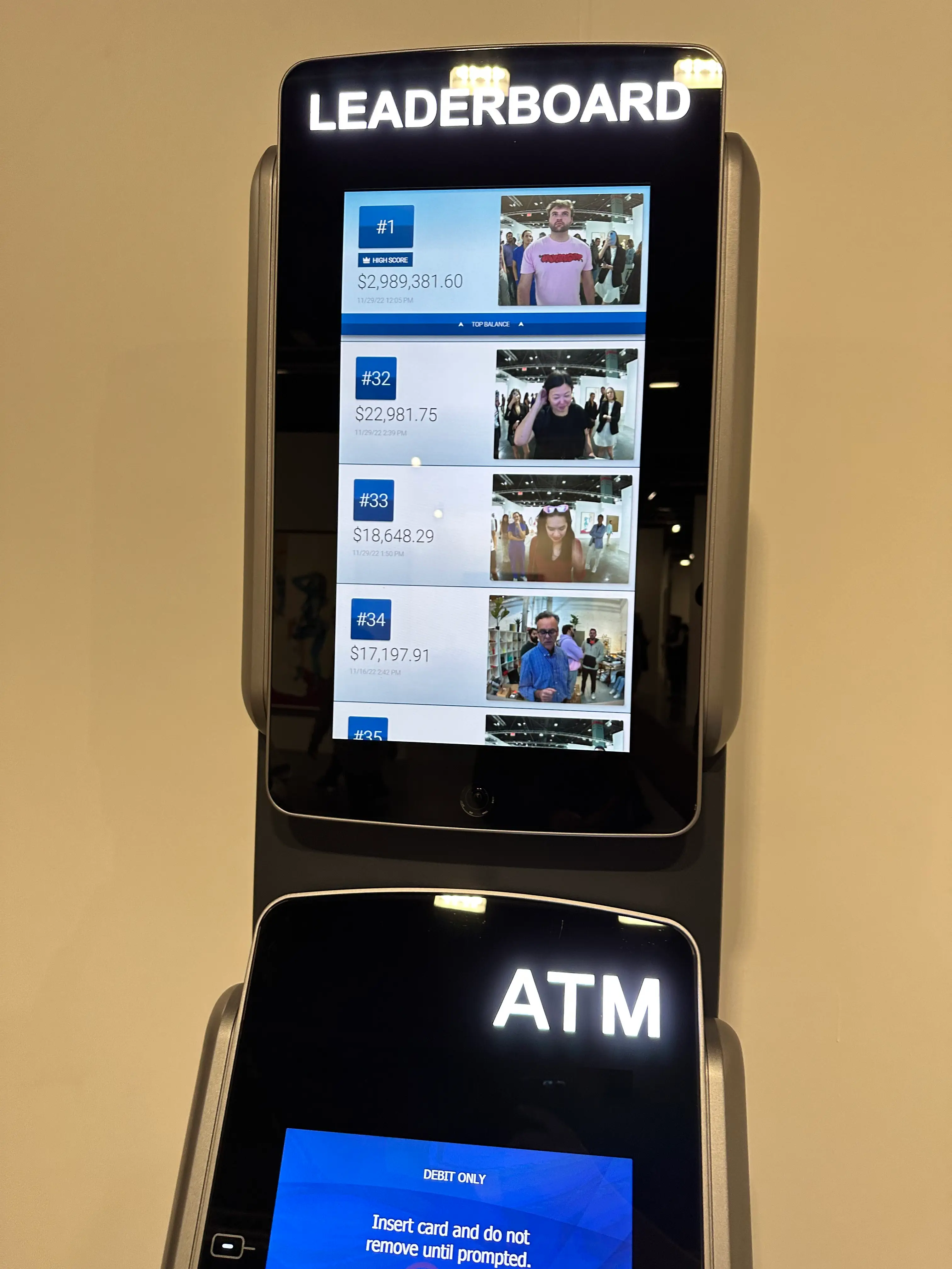 The person with the highest balance had $2.9 million.