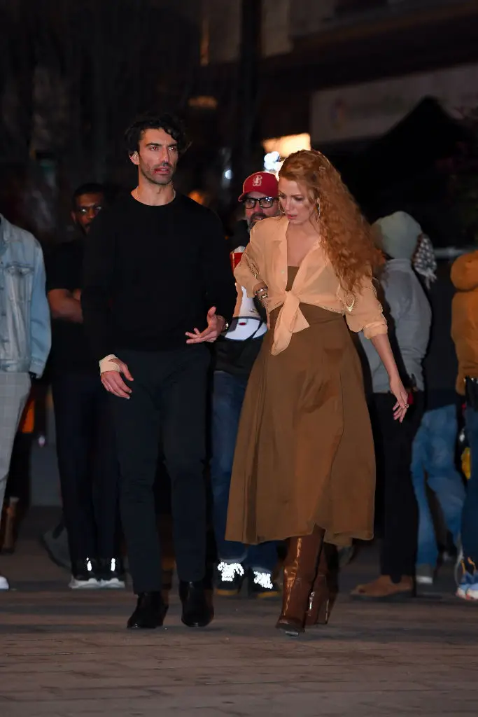 Blake Lively and Justin Baldoni filming for It Ends With Us ( Robert Kamau/GC Images)