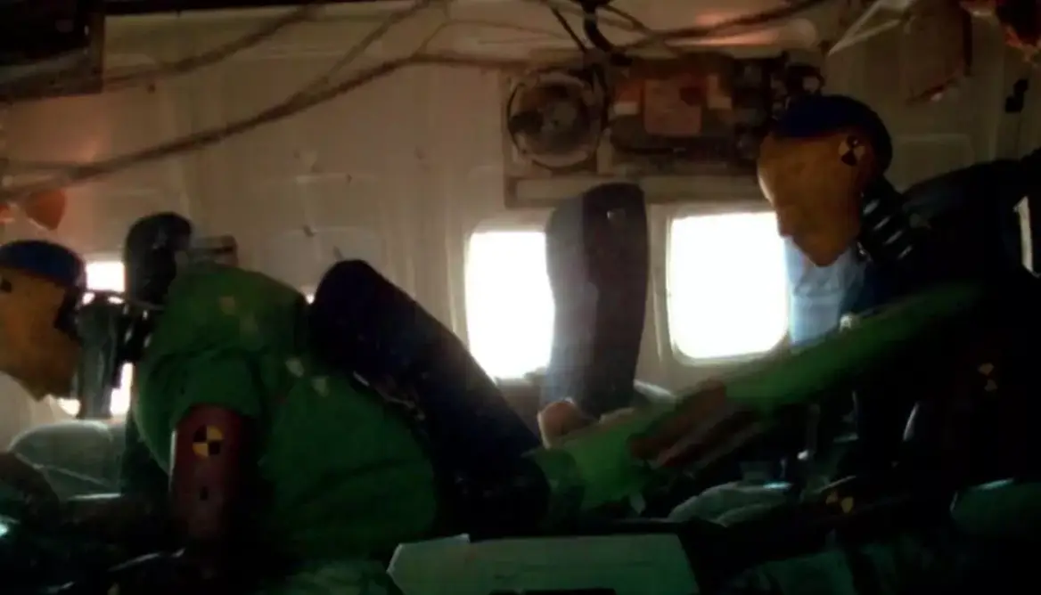 Crash dummies were used to measure the impact such a crash would have on humans (Channel 4)