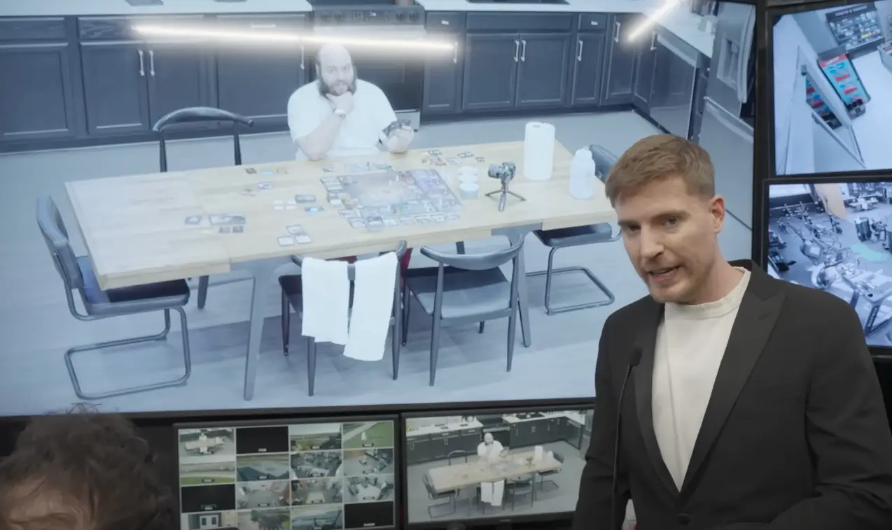 MrBeast has set up a surveillance system to keep an eye on the contestant (YouTube/Dexerto)