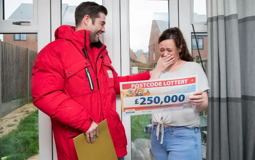 She accidentally signed up twice, so when she won the lottery she got double winnings. (People's Postcode Lottery)