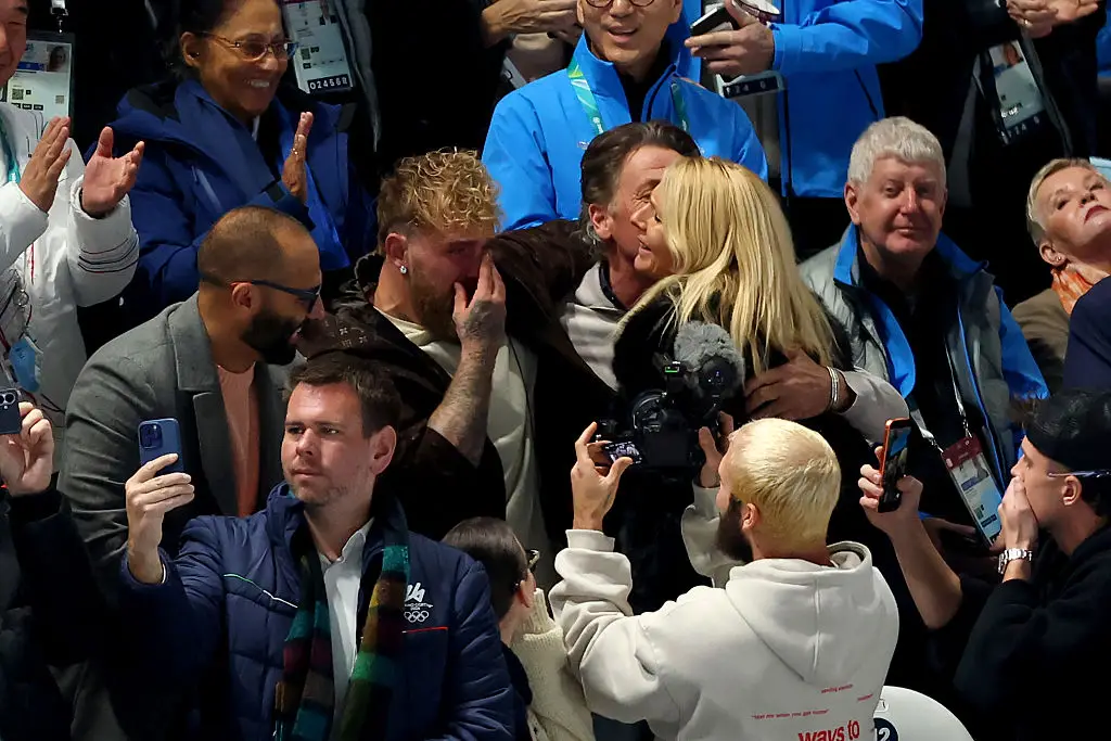 Jake Paul became emotional while witnessing her win in the stands (Maja Hitij/Getty Images)