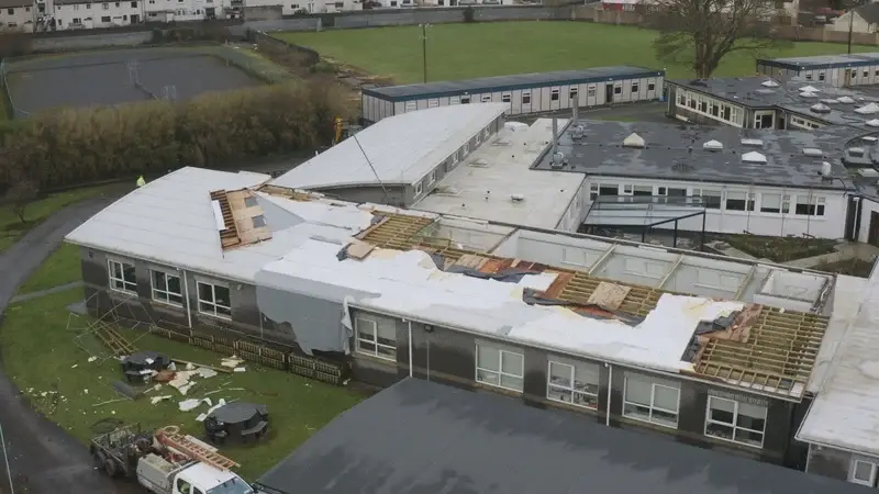 Storm Hit Sligo School (RTÉ.ie)