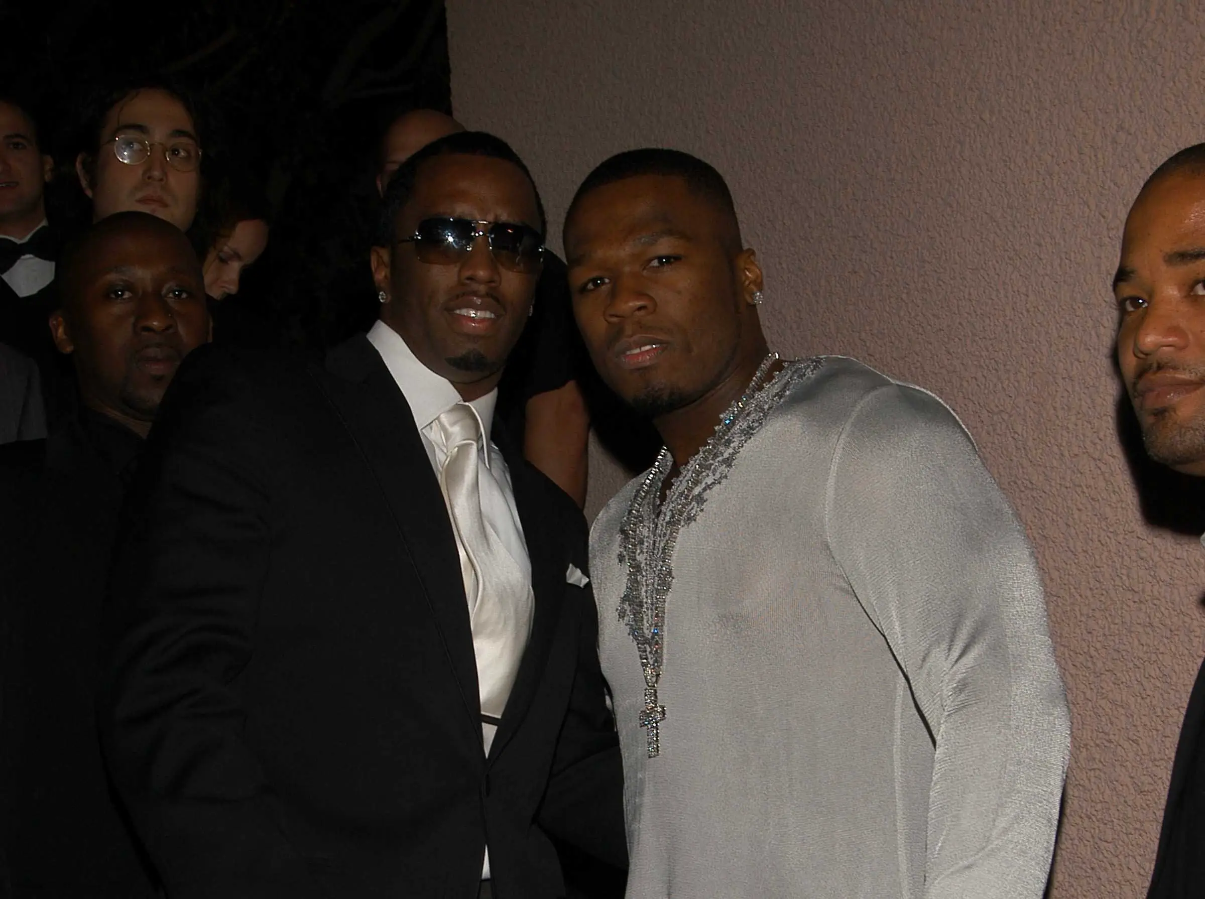 50 Cent pictured with Diddy in 2004 (Chance Yeh /Patrick McMullan via Getty Images)