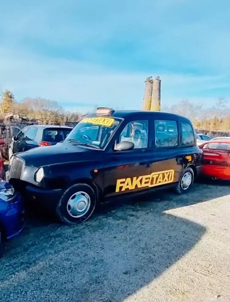 The infamous black and yellow cab. (TikTok/@steviehats)