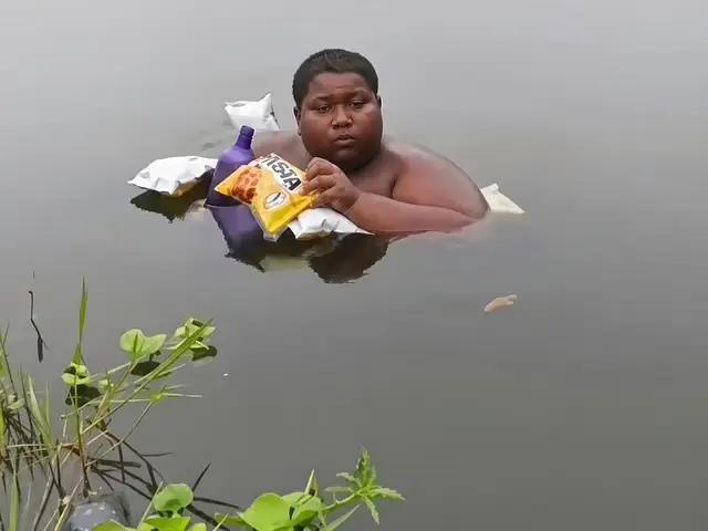 Iqbal gets in the pond to relieve the painful symptoms (X)