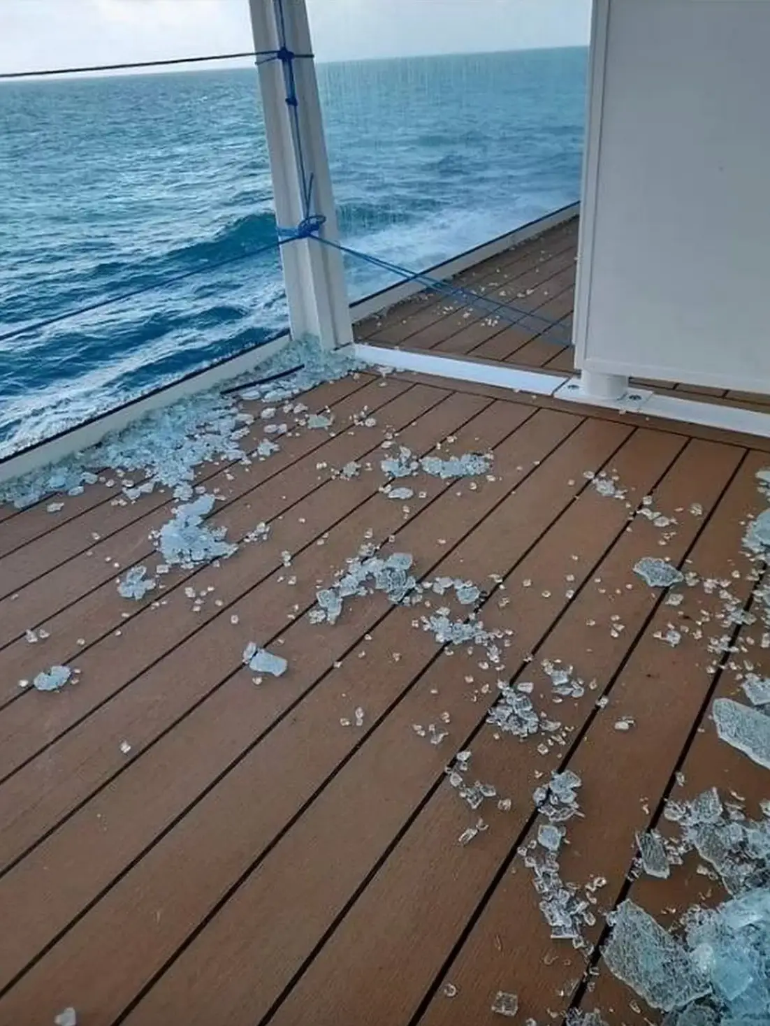 Pictures taken by passengers show the damage caused by the storm (Richard Reynolds)