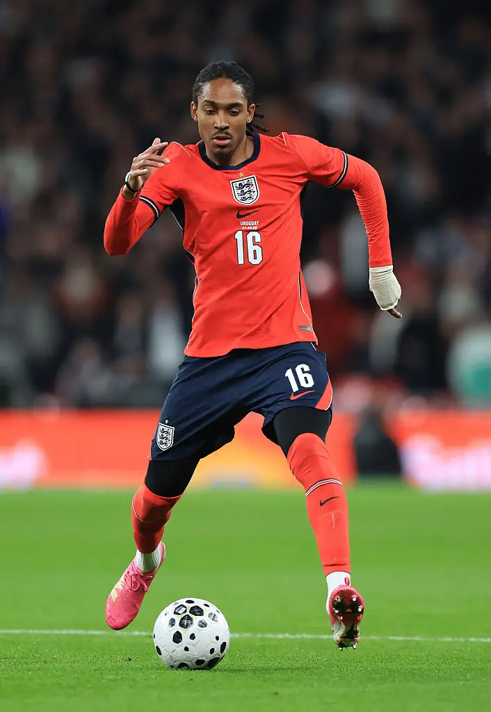 Djed Spence's inclusion has surprised some, particularly as he currently has a broken jaw (Nigel French/Sportsphoto/Allstar via Getty Images)
