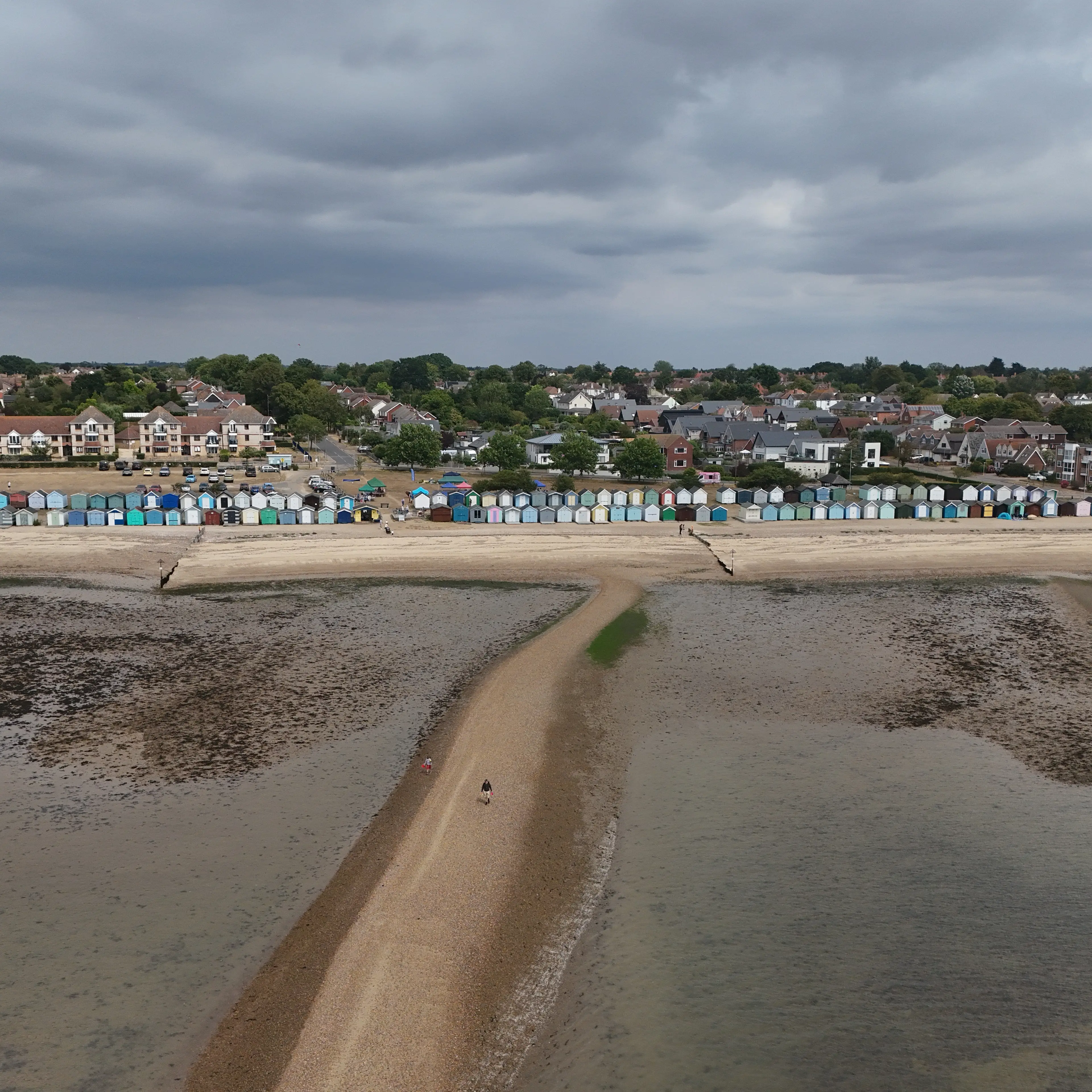 The scene at the beach at West Mersea this morning (Jamie Lashmar/PA Wire)