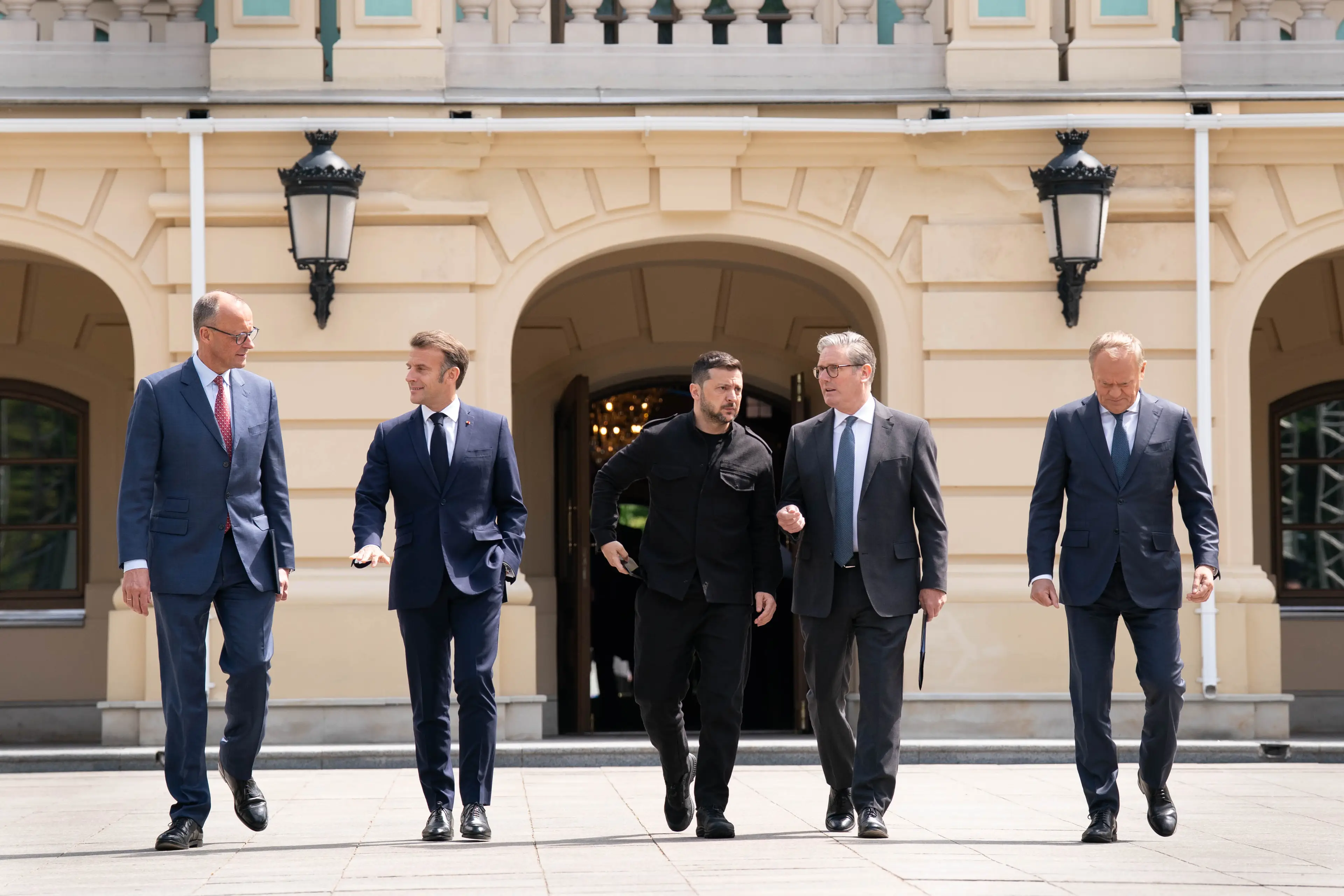 European leaders have been in Kyiv to support Ukraine ahead of another round of talks on stopping the war (Stefan Rousseau - WPA Pool/Getty Images)