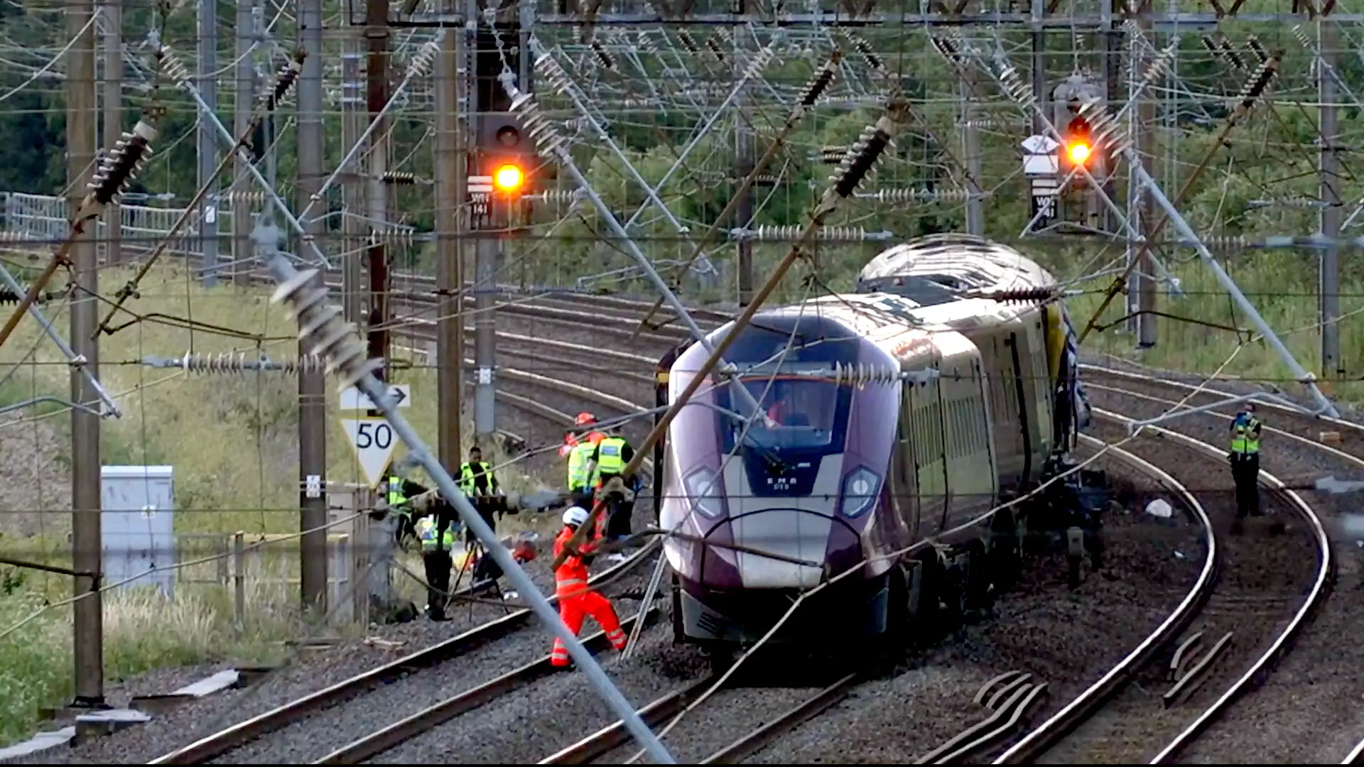 One of the train drivers has died in the crash, while 90 others were injured (PA)