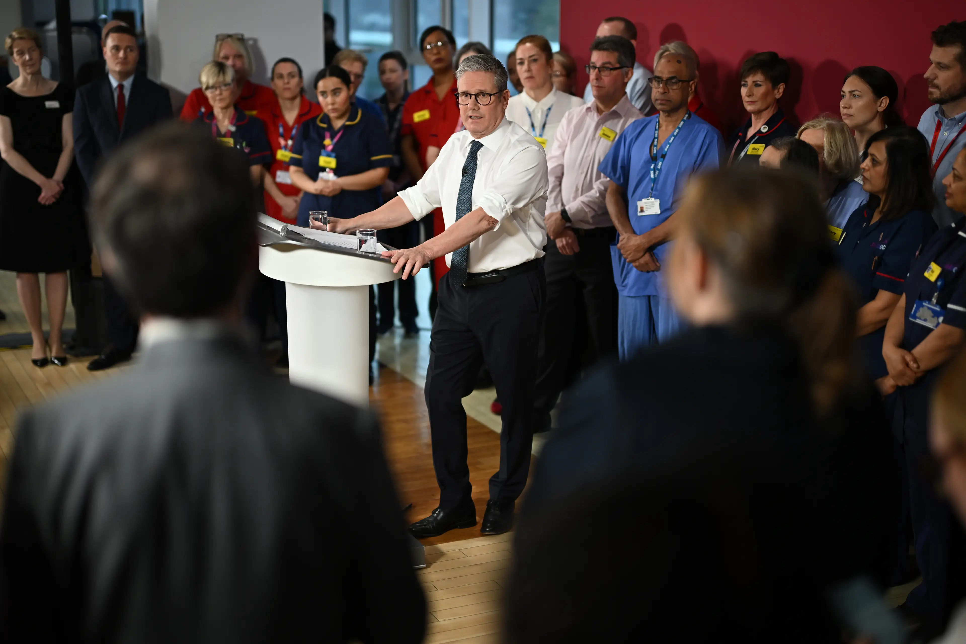 Starmer, pictured back in January, says abolishing NHS England will rejuvenate the NHS (Leon Neal/Getty Images)