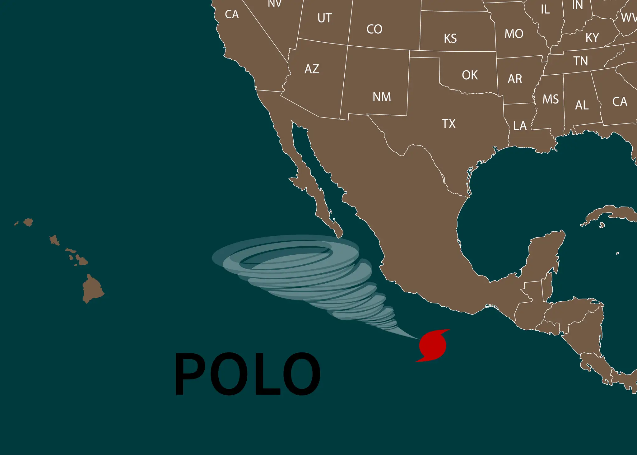 Hurricane Polo is just off Mexico (Getty)