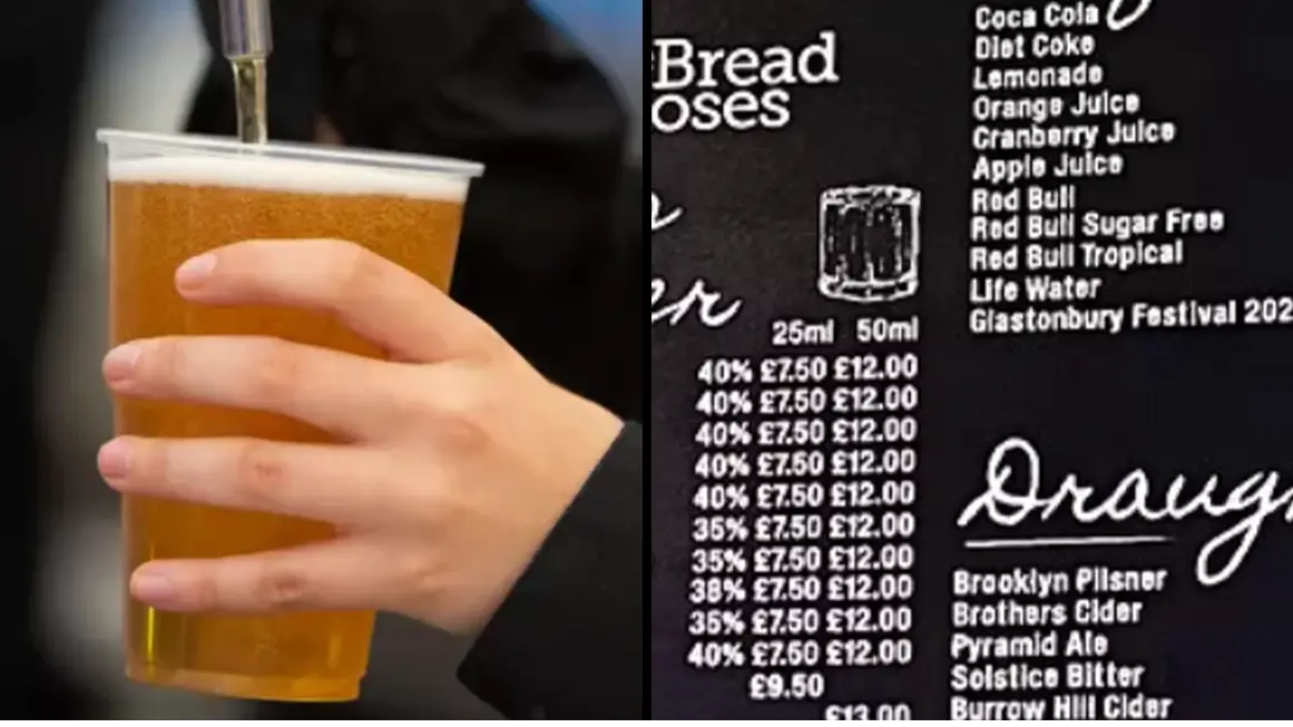 Punters shocked at how much drink prices are at Glastonbury Festival