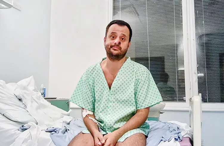 Harun Tulunay in hospital with mpox (Harun Tulunay/WHO)