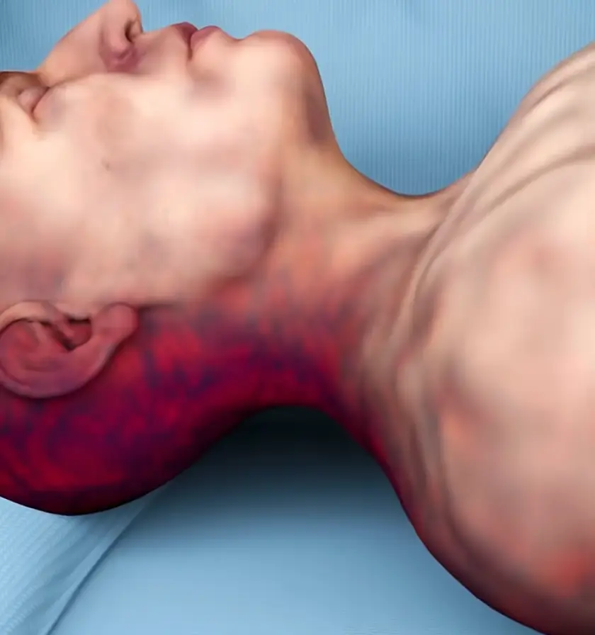 The first stage can cause the skin to redden in patches closest to the ground (YouTube/@zackdfilms)