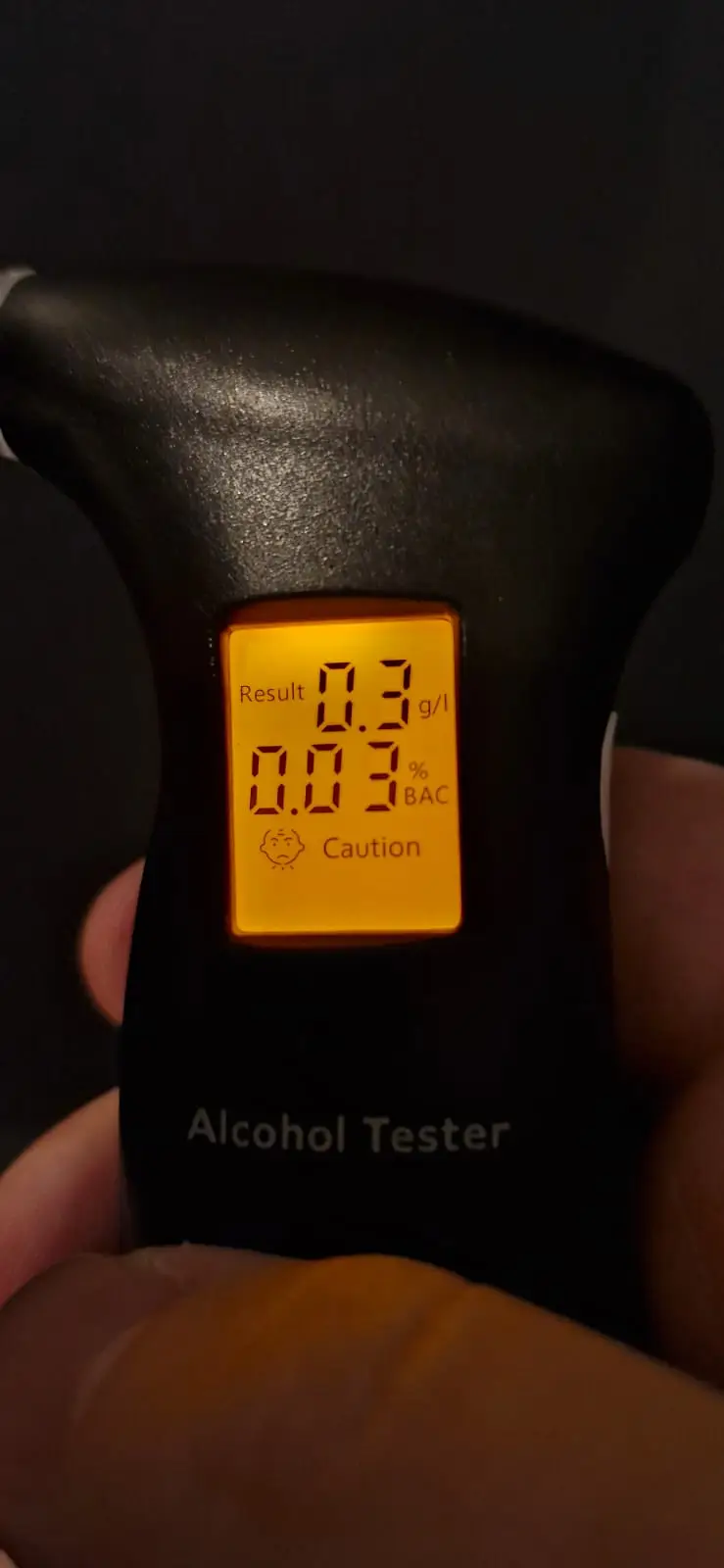 The alcohol in my system went down over time, as expected (LADbible)