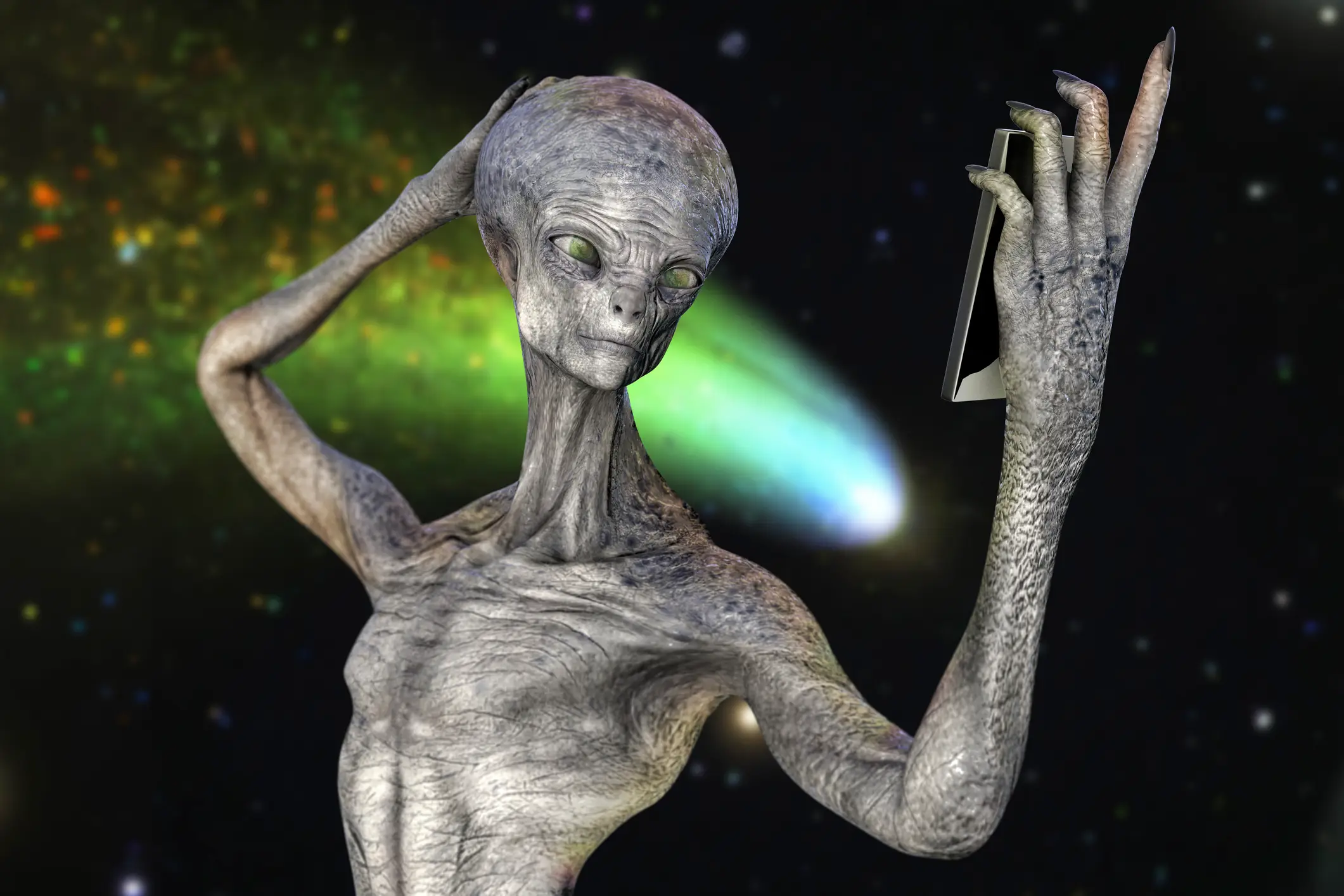 Aliens might not fancy the trip to Earth after watching the world news on their phone (Getty Stock Images)