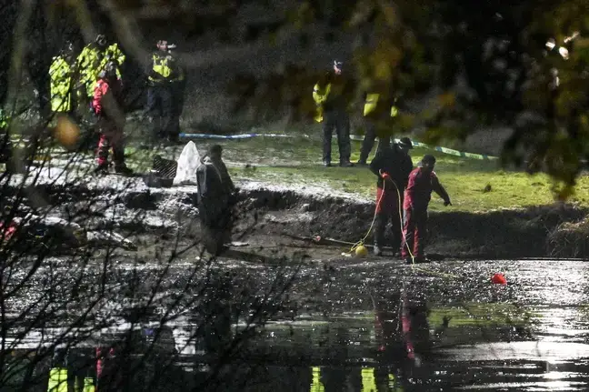 One of the four boys who fell in survived and remains in critical condition.