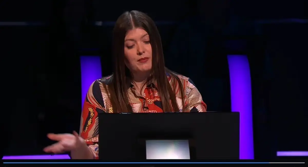 Jen Essery Lillikakis took a punt on a £500,000 question (ITV)