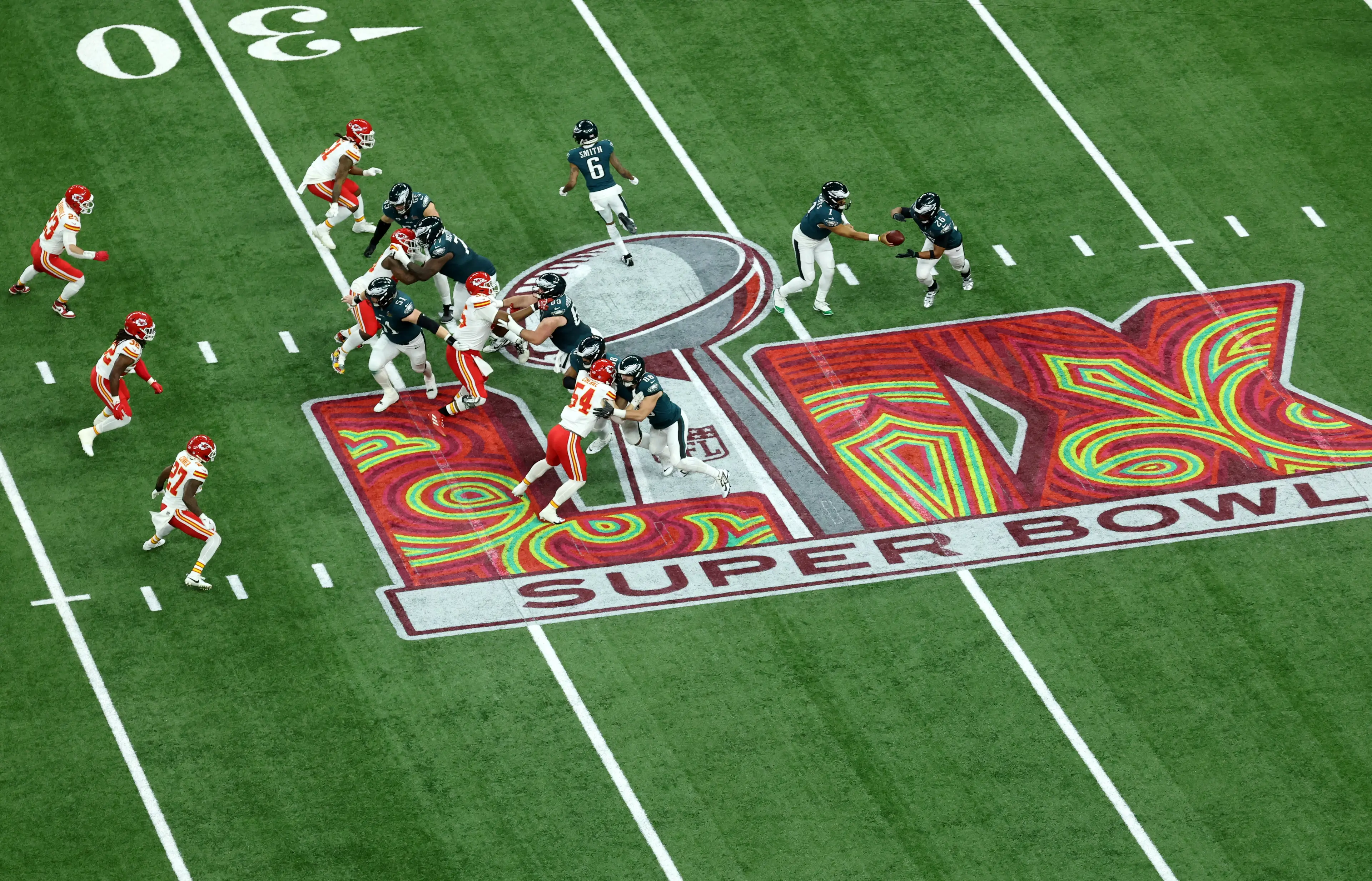 The cameras were not quite as obsessed with cutting to her this time. (Patrick Smith/Getty Images)