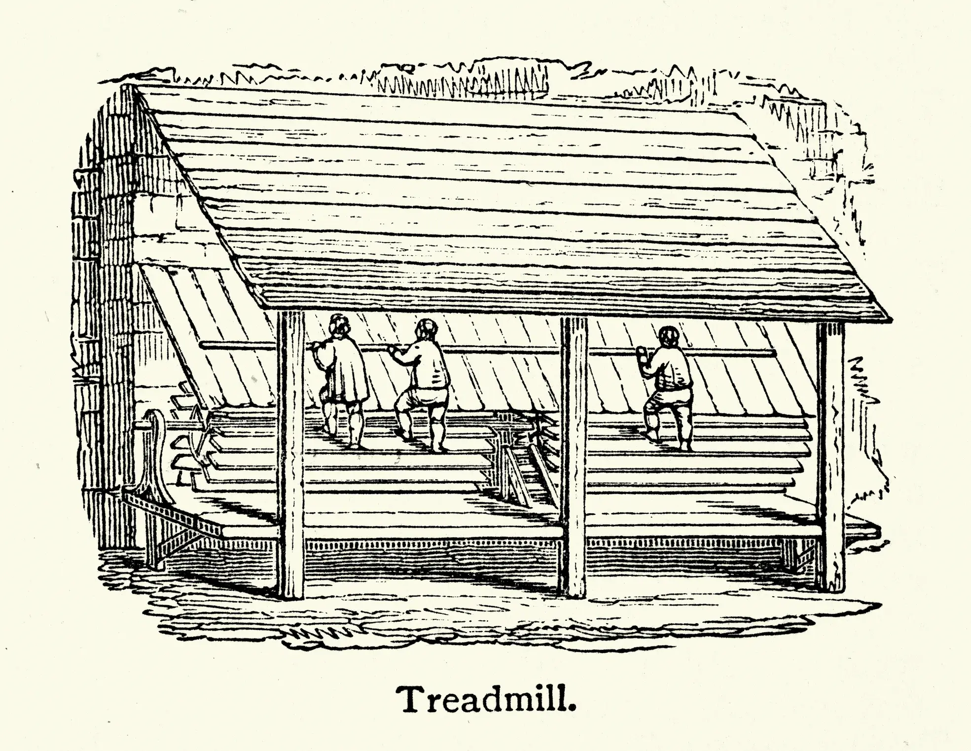 An illustration depicting a penal treadmill (Getty Stock Images)