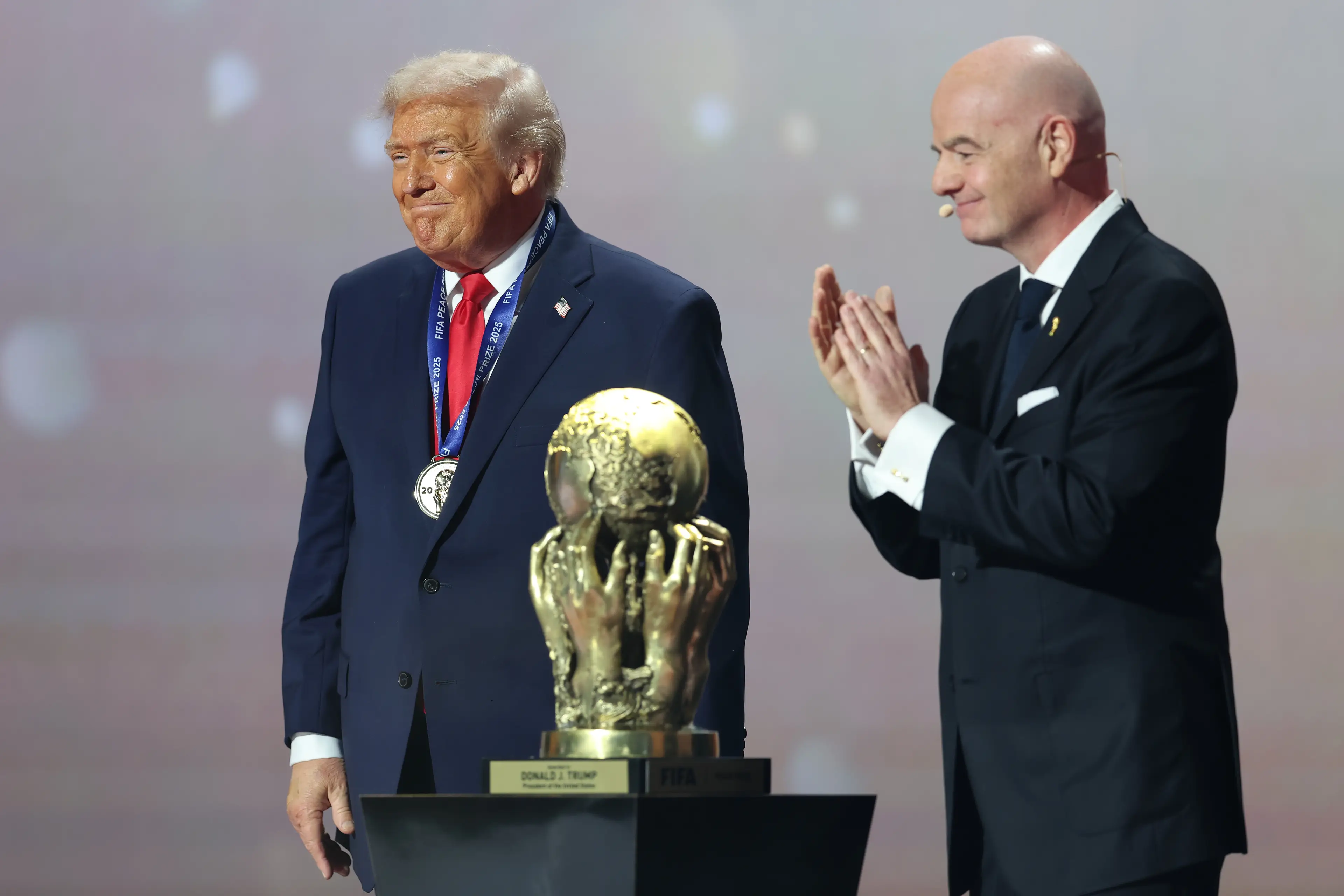 Donald Trump's 'Peace Prize' award left a lot of viewers baffled (Emilee Chinn - FIFA/FIFA via Getty Images)