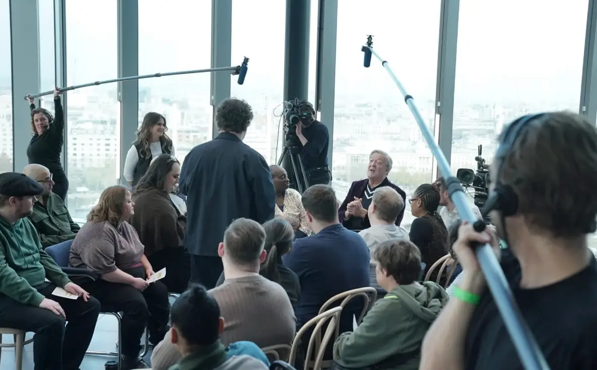 Fry shared a message to people who aren't a fan of age-gap relationships - 'sod them'  (ITV)