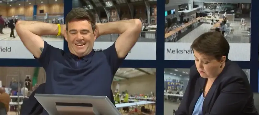 Andy Burnham was buzzing. (SkyNews/YouTube)