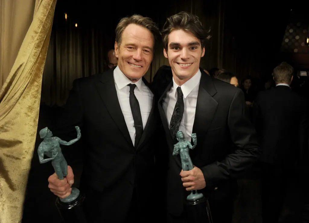 Bryan Cranston said that RJ Mitte had brought 'such joy and enthusiasm' (Kevin Winter/WireImage)