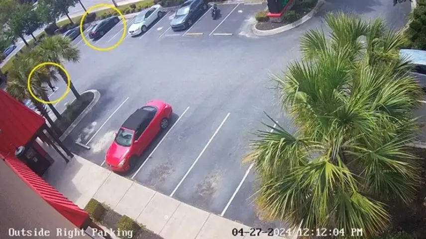 12:12pm Mica seen arriving at Dick’s Pawn Shop, where she purchased a gun (Robeson County Sheriff's Office)