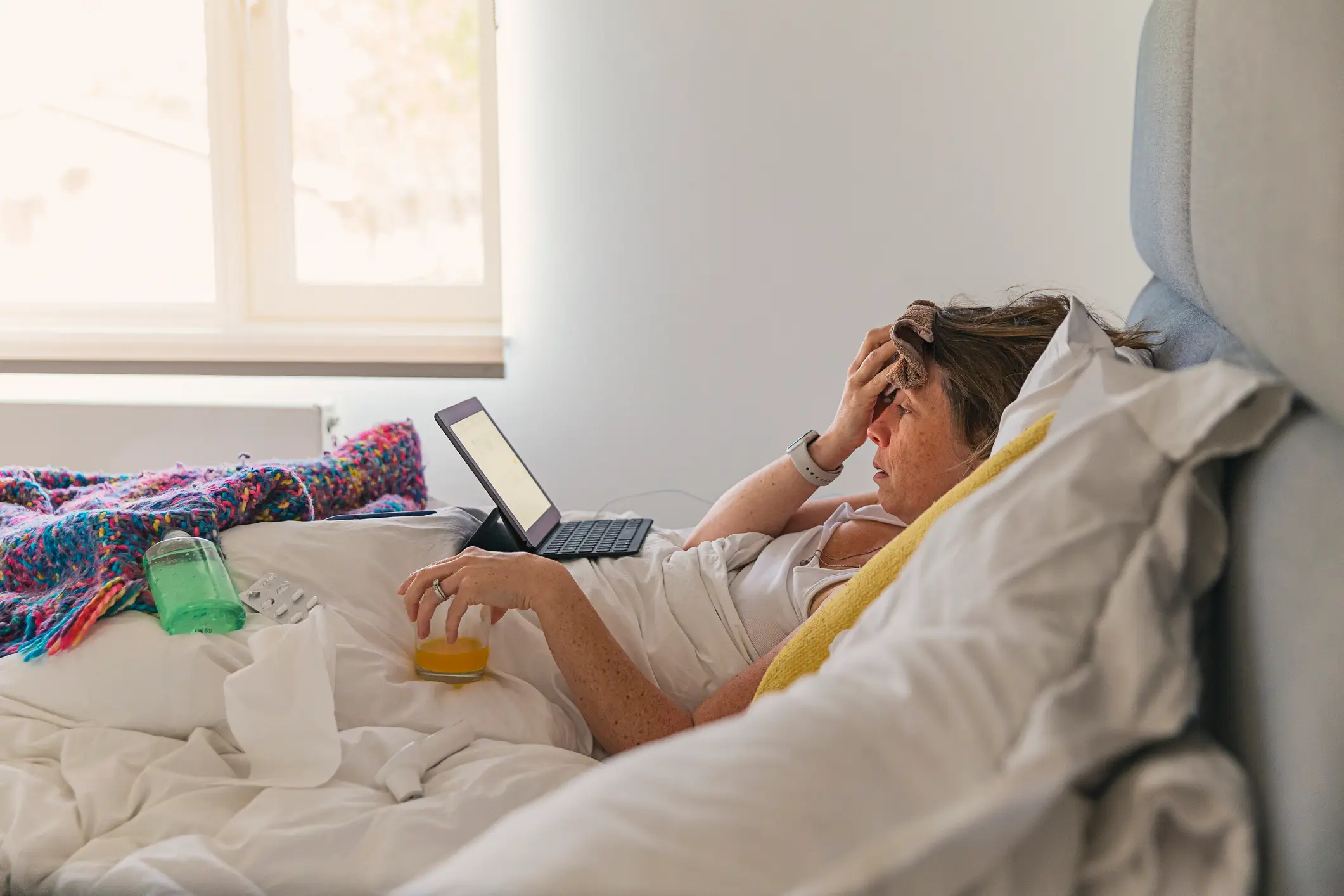 The advice for people with flu is to get rested and stay hydrated (Getty Stock Images)