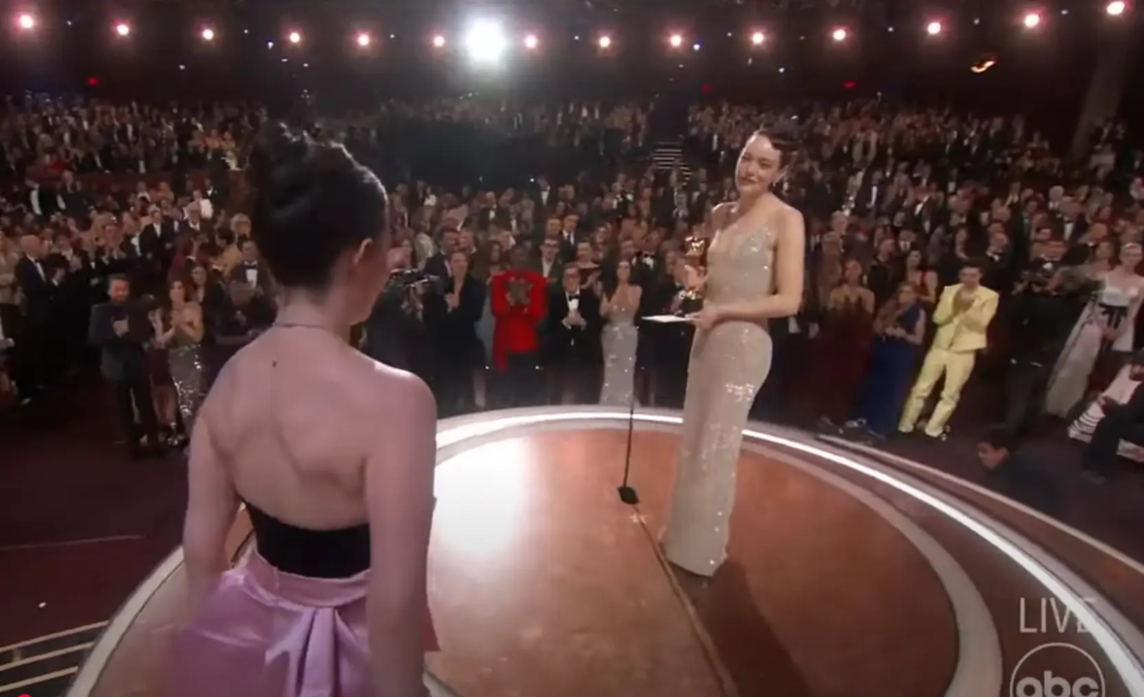 Moore could later be seen applauding Madison for her win (ABC)