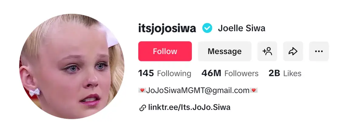 Many TikTokers were quick to pick up the name change (TikTok/@itsjojosiwa)