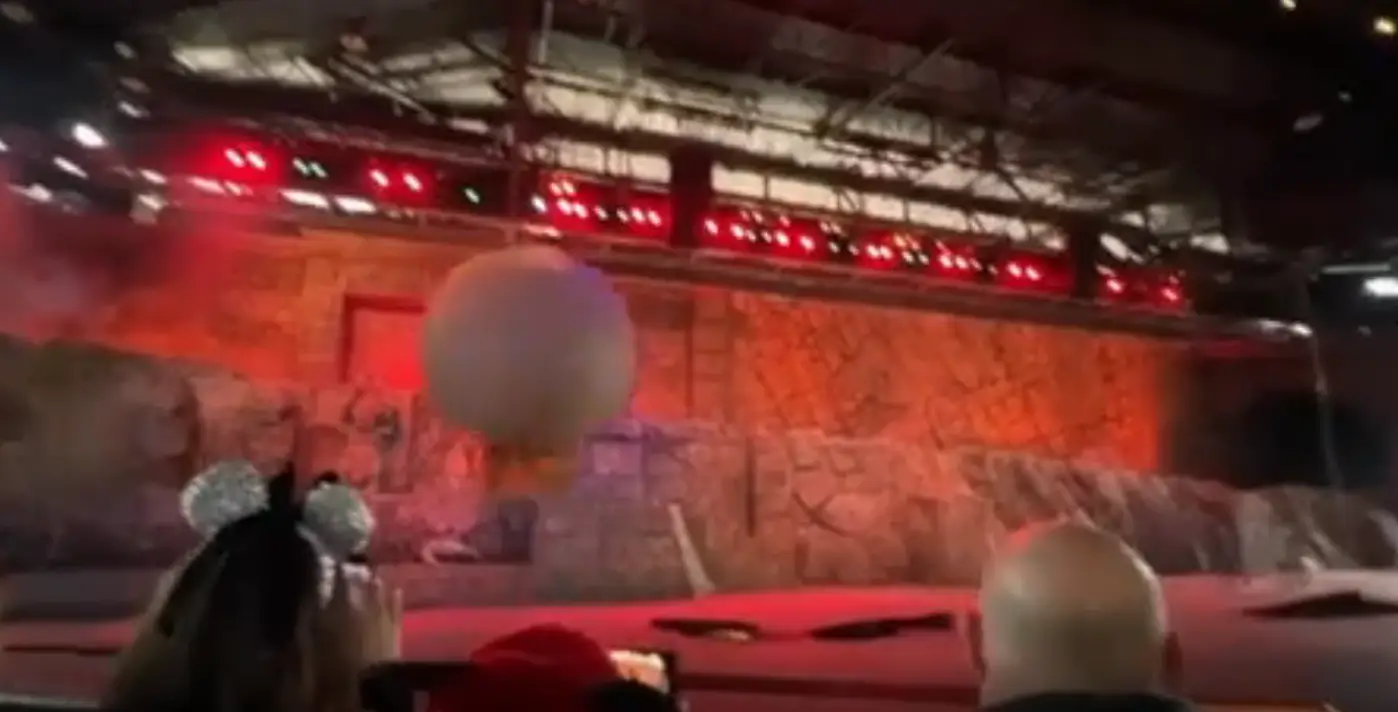 The ball veered off course during a performance of Indiana Jones Epic Stunt Spectacular (Reddit)