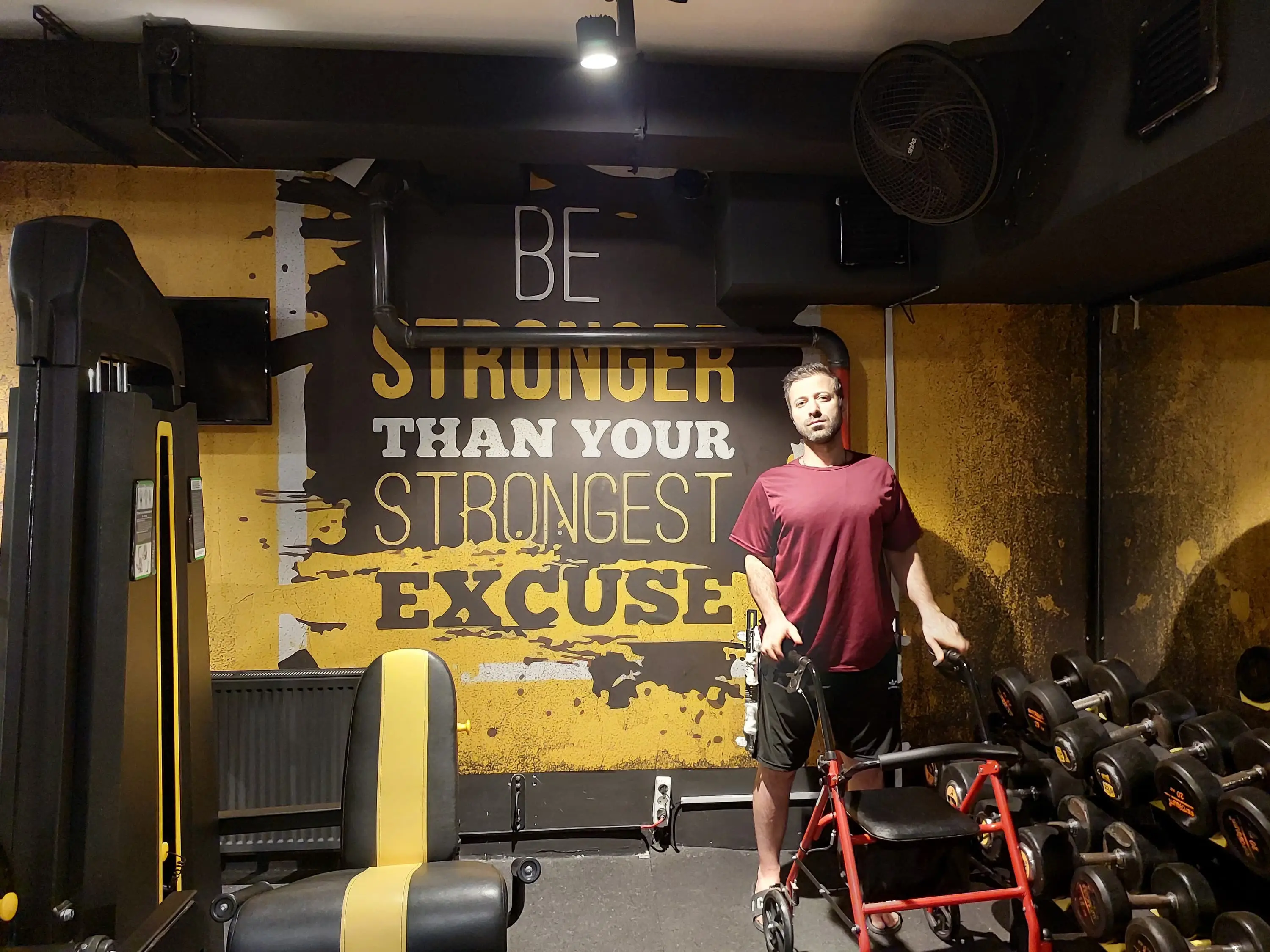 He's just started being able to be on his feet without crutches or a walker (PA Real Life)