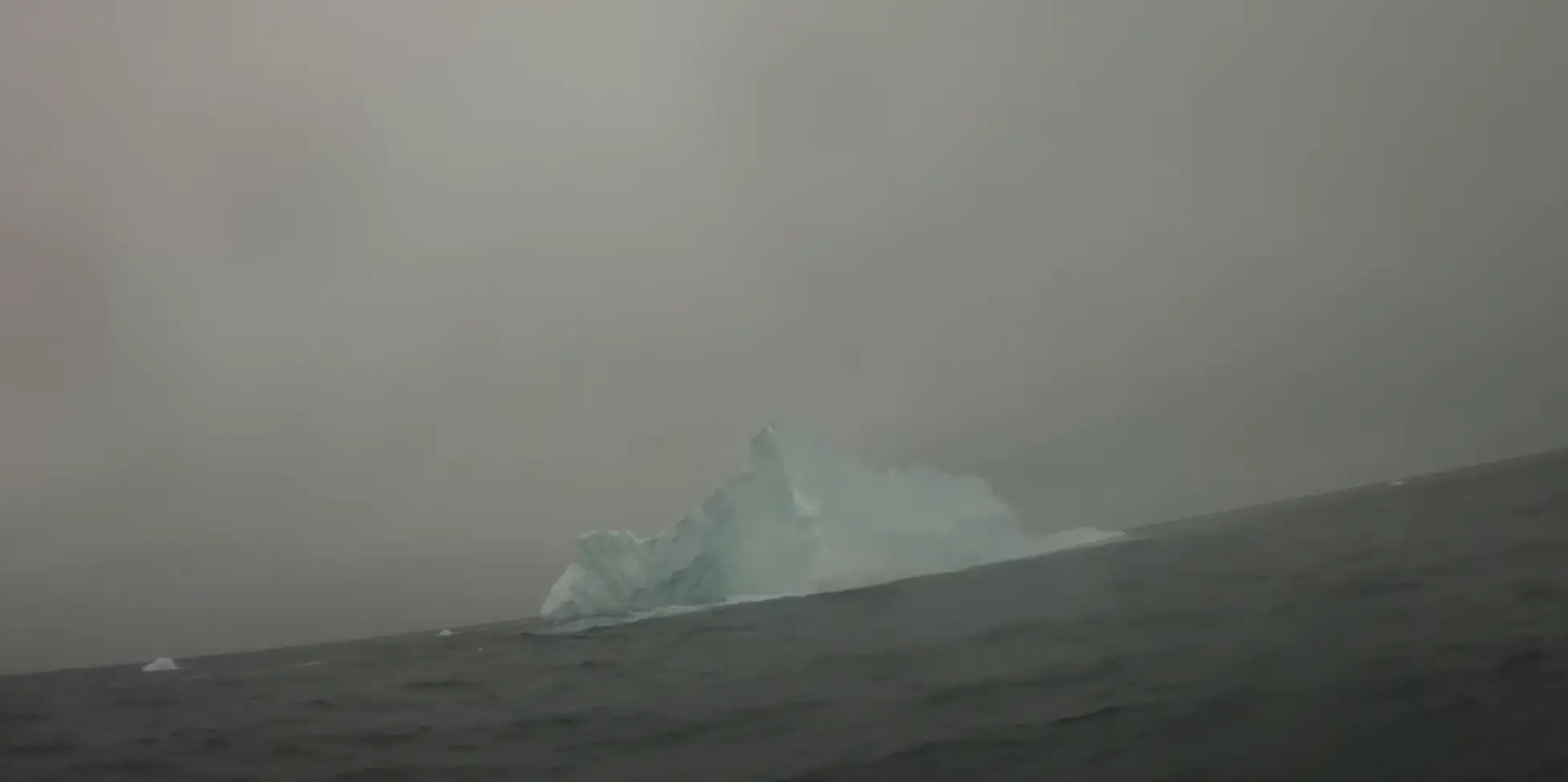 An iceberg spotted on Rutherford's journey (YouTube/@TheSailingChannel.TV)
