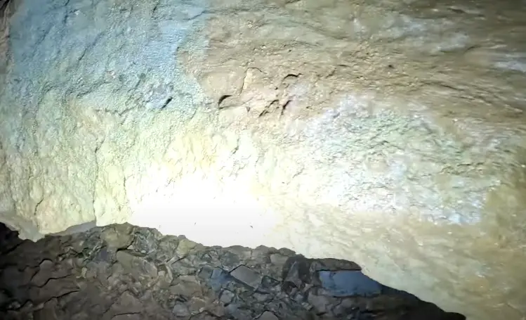 Viewers think they spotted someone's belongings left in the cave (YouTube/ActionAdventureTwins)