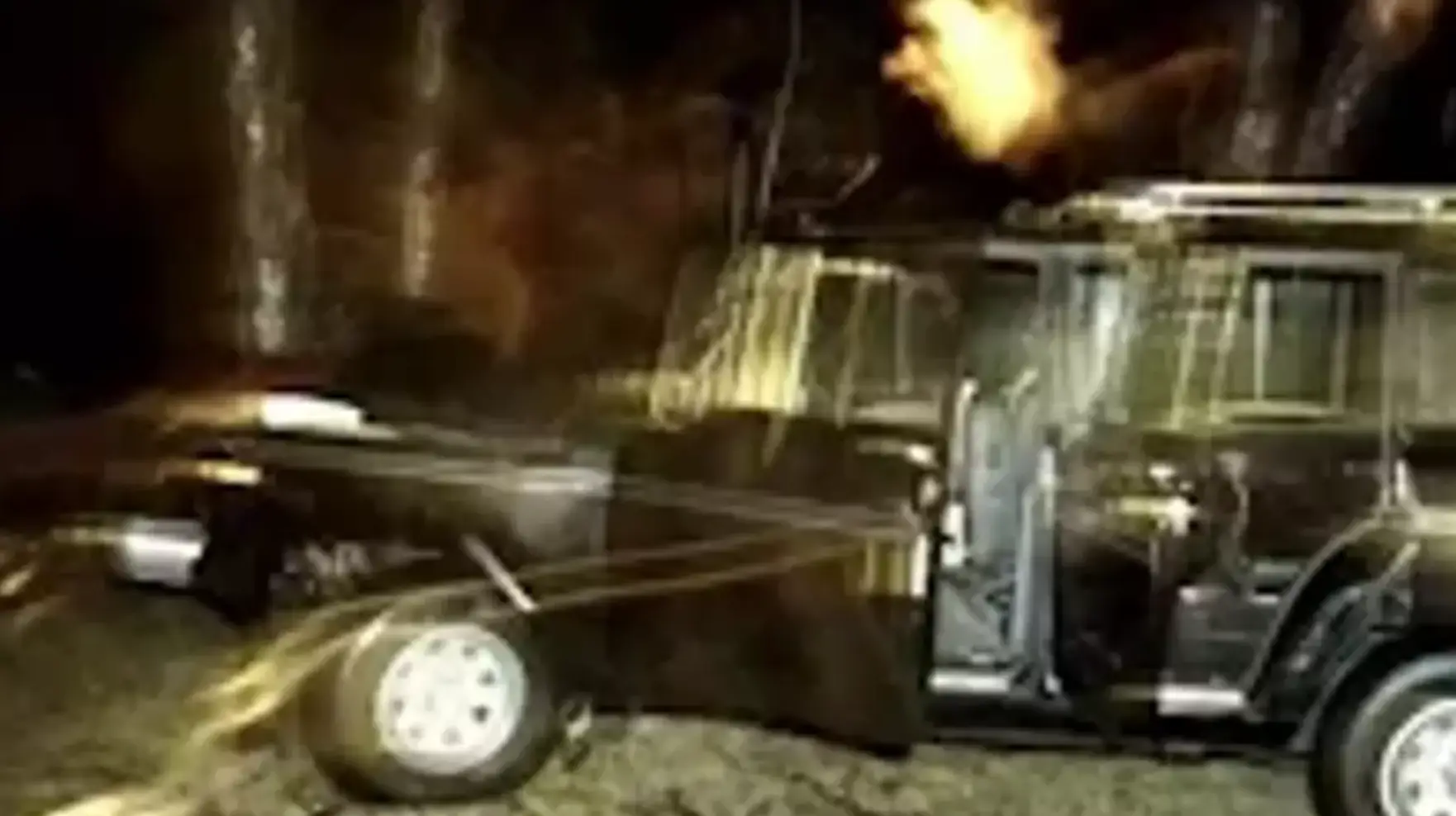 A photograph of the car that John Boulware died in seems to show a chilling ghostly image (Casefiles Unknown)